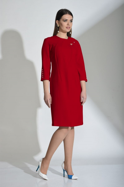 Платье Anelli 447 красный - фото 1