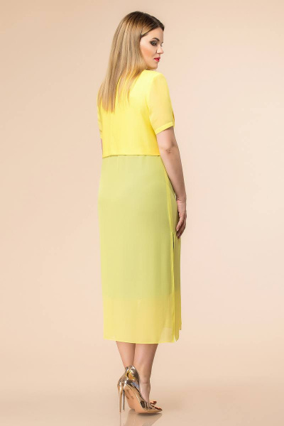 Кардиган, платье Romanovich Style 3-1668 джинс/желтый - фото 3