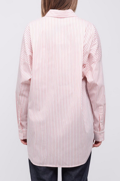 Блуза Lakbi 52438 бело-красный - фото 2