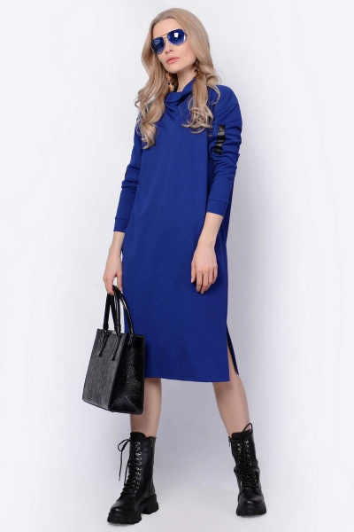 Платье PATRICIA by La Cafe F15043 синий,черный - фото 1