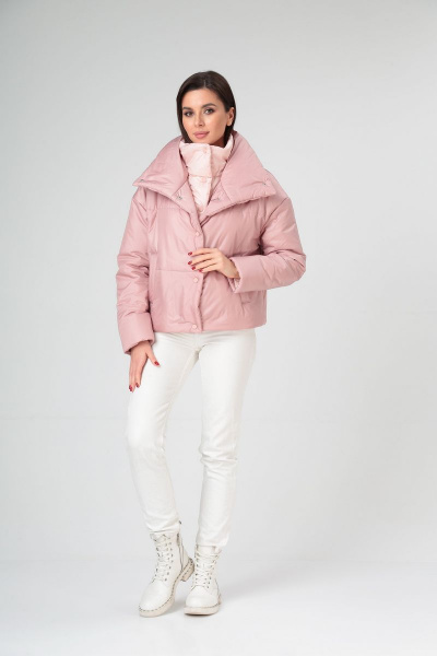 Куртка Диомант 1601 пудра+розовый - фото 2