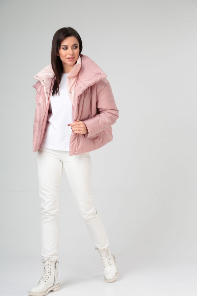 Куртка Диомант 1601 пудра+розовый - фото 4