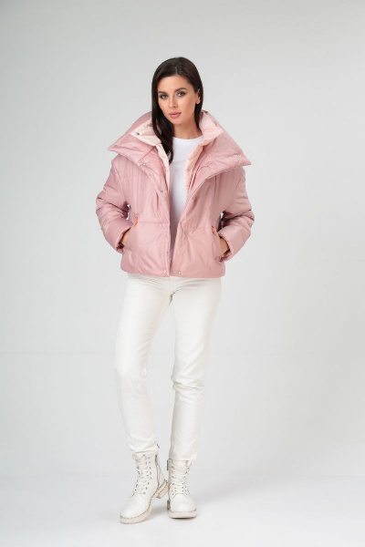 Куртка Диомант 1601 пудра+розовый - фото 1