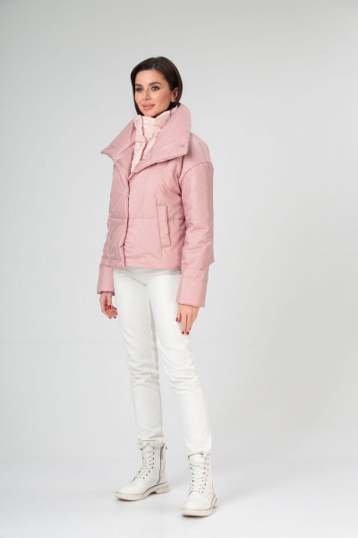 Куртка Диомант 1601 пудра+розовый - фото 3