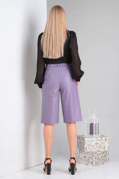 Блуза, шорты Viola Style 20583 черный_-_фиолетовый - фото 3