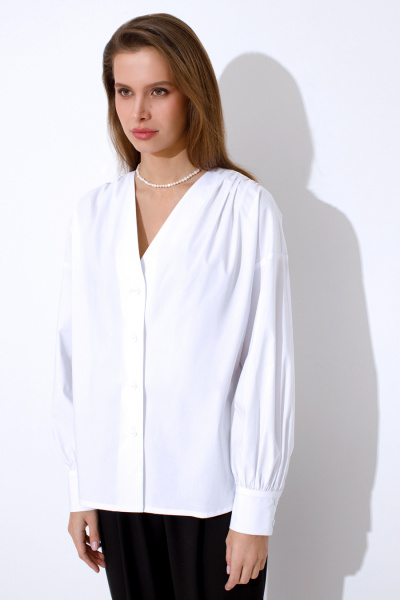 Блуза Luitui R1021 белый - фото 4