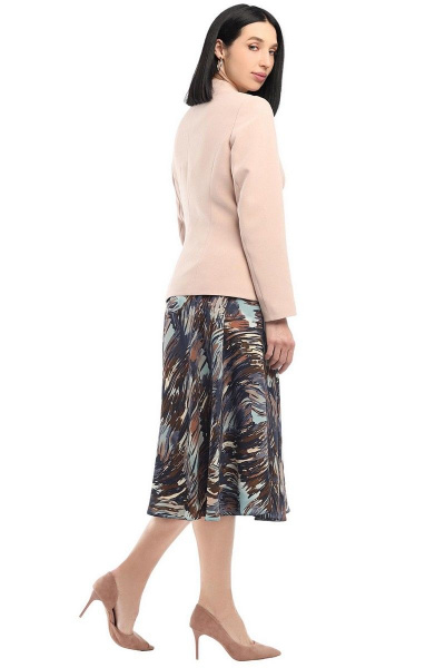 Жакет, юбка Мода Юрс 2645 пудра - фото 3