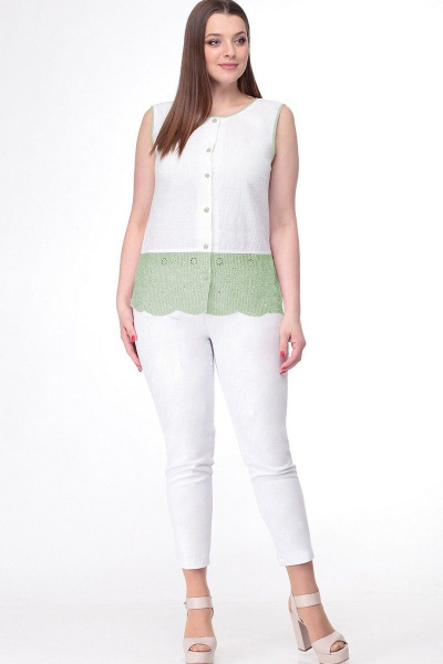Блуза, брюки LadisLine 1099 зеленый - фото 1