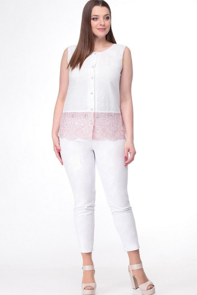 Блуза, брюки LadisLine 1099 розовый - фото 1