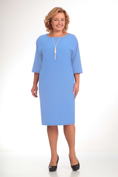 Платье ELGA 01-472 голубой - фото 1