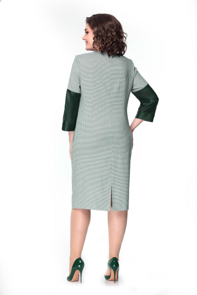 Платье Мишель стиль 1022 зеленая_клетка - фото 4