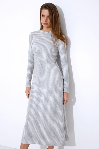 Платье Luitui R1033 молочный/серый - фото 1