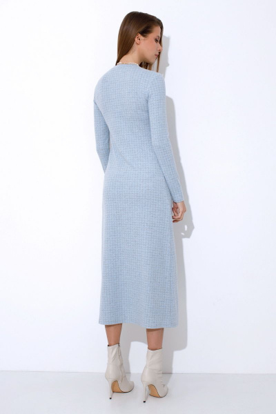 Платье Luitui R1033 серый/голубой - фото 4