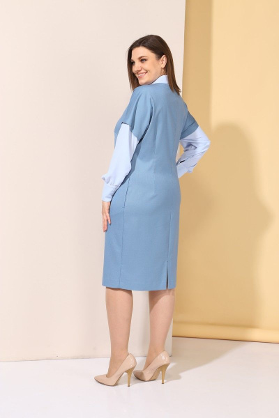 Платье Karina deLux М-9906 голубой - фото 5