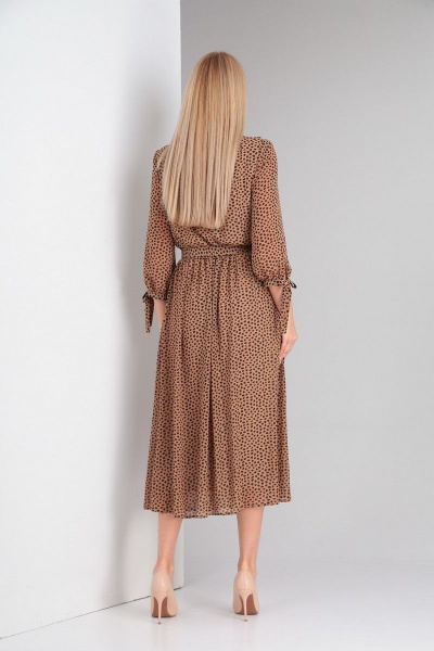 Платье Ксения Стиль 1967 коричневый - фото 5