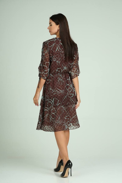 Платье Moda Versal П2336 коричневый - фото 6