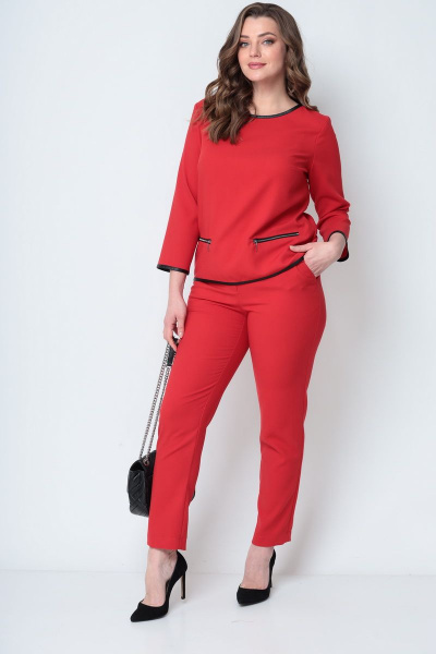 Блуза, брюки Michel chic 1272 красный - фото 1