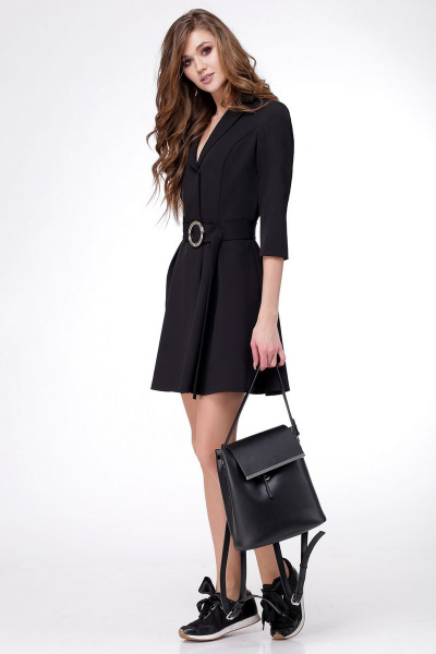 Платье LadisLine 1052 черный - фото 3
