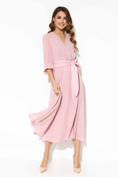 Платье TEZA 3736 пыльно-розовый - фото 2