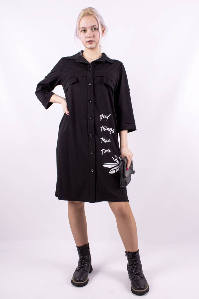 Платье Mita ЖМ1092 черный - фото 1