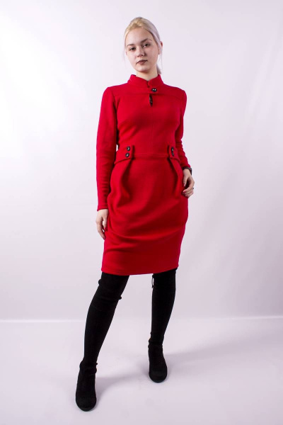 Платье Mita ЖМ915 красный - фото 1