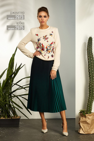 Юбка NiV NiV fashion 2975 зеленый - фото 2