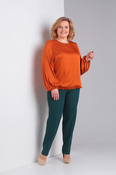 Блуза, брюки Диомант 1392 оранж - фото 1