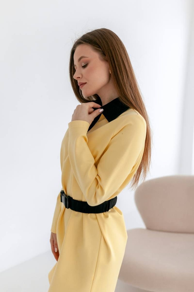 Платье KRASA - Danaida 292-22 желтый_с_черным - фото 3