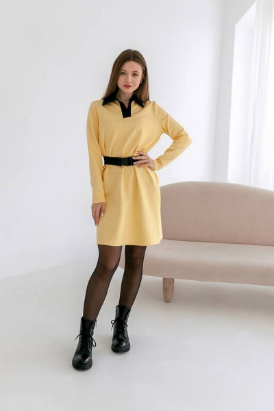 Платье KRASA - Danaida 292-22 желтый_с_черным - фото 1