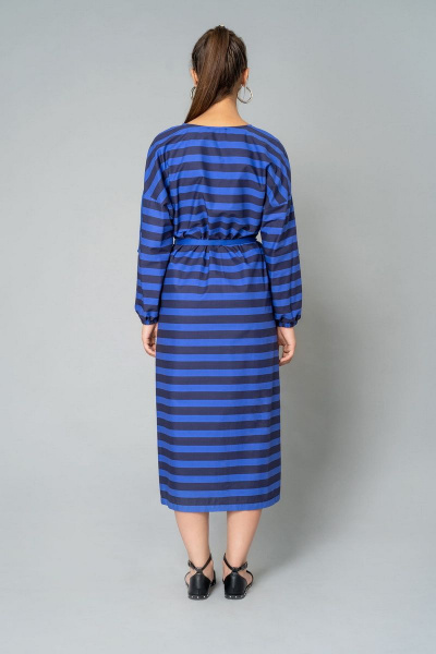 Платье Elema 5К-9743-1-164 полоска/синий - фото 3