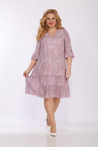 Платье SOVITA M-843 розовый_фон - фото 1