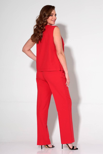 Блуза, брюки Liona Style 828 красный - фото 3
