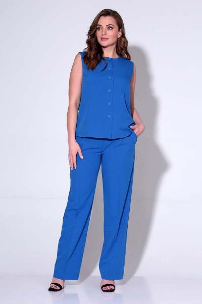 Блуза, брюки Liona Style 828 синий - фото 1