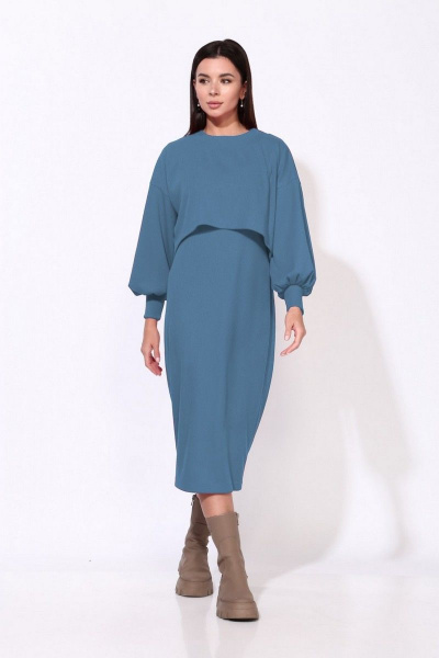 Блуза, платье Faufilure С1334 голубой - фото 1