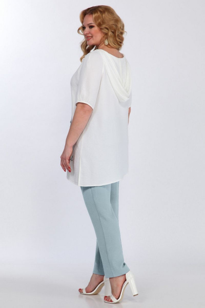 Блуза, брюки Matini 1.1504 белый/бирюзовый(капюшон) - фото 2