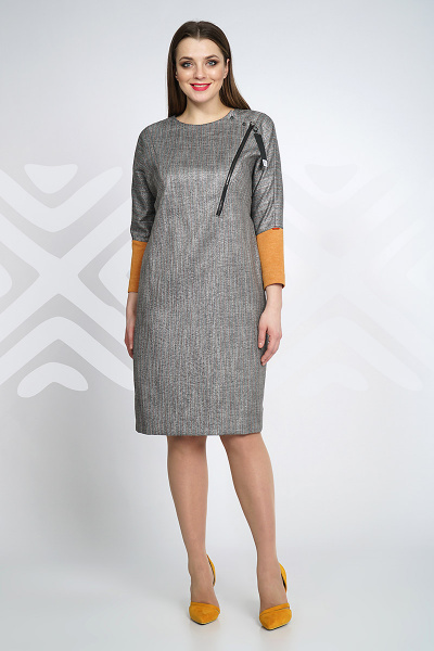 Платье Olegran Д541 серый - фото 1