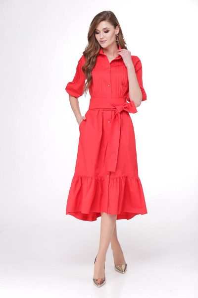 Платье Verita 1067 красный - фото 1