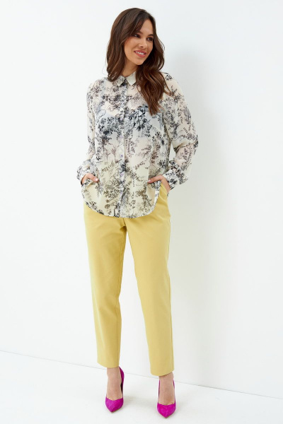Блуза, брюки, жилет Магия моды 2063 желтый - фото 2