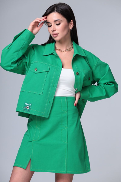 Куртка, юбка ALEZA 1069 зеленый - фото 2