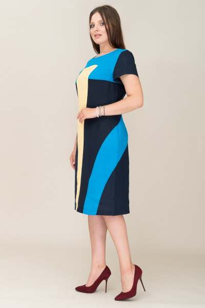 Платье Ружана 257-2 темно-синий - фото 2