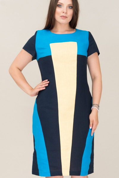 Платье Ружана 257-2 темно-синий - фото 3
