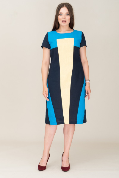 Платье Ружана 257-2 темно-синий - фото 1