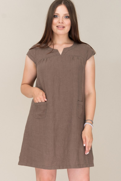 Платье Ружана 353-2 т.серый - фото 1