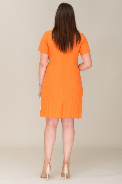 Платье Ружана 148-2 оранжевый - фото 4