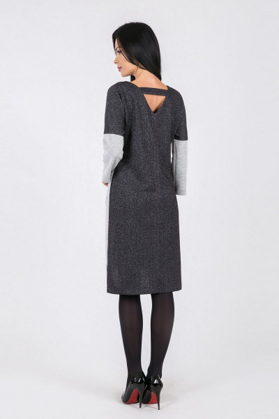 Платье Daloria 1472 чёрный-серый - фото 2