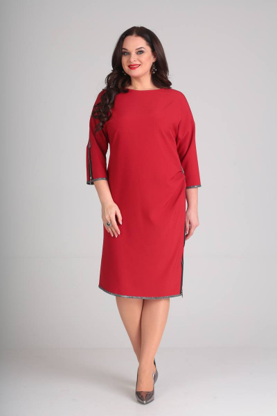 Платье SVT-fashion 492 красный - фото 1