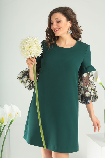 Платье Мода Юрс 2409 зеленый - фото 2