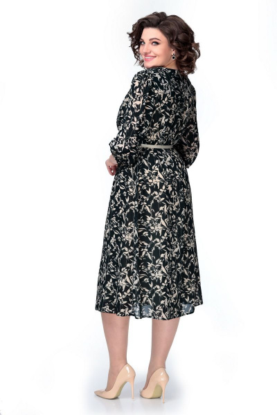 Платье Мишель стиль 1037А черно-бежевый - фото 3
