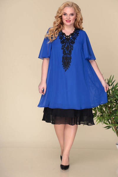 Платье Romanovich Style 1-2231 васильковый\черный - фото 3