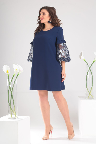 Платье Мода Юрс 2409 т.синий - фото 4